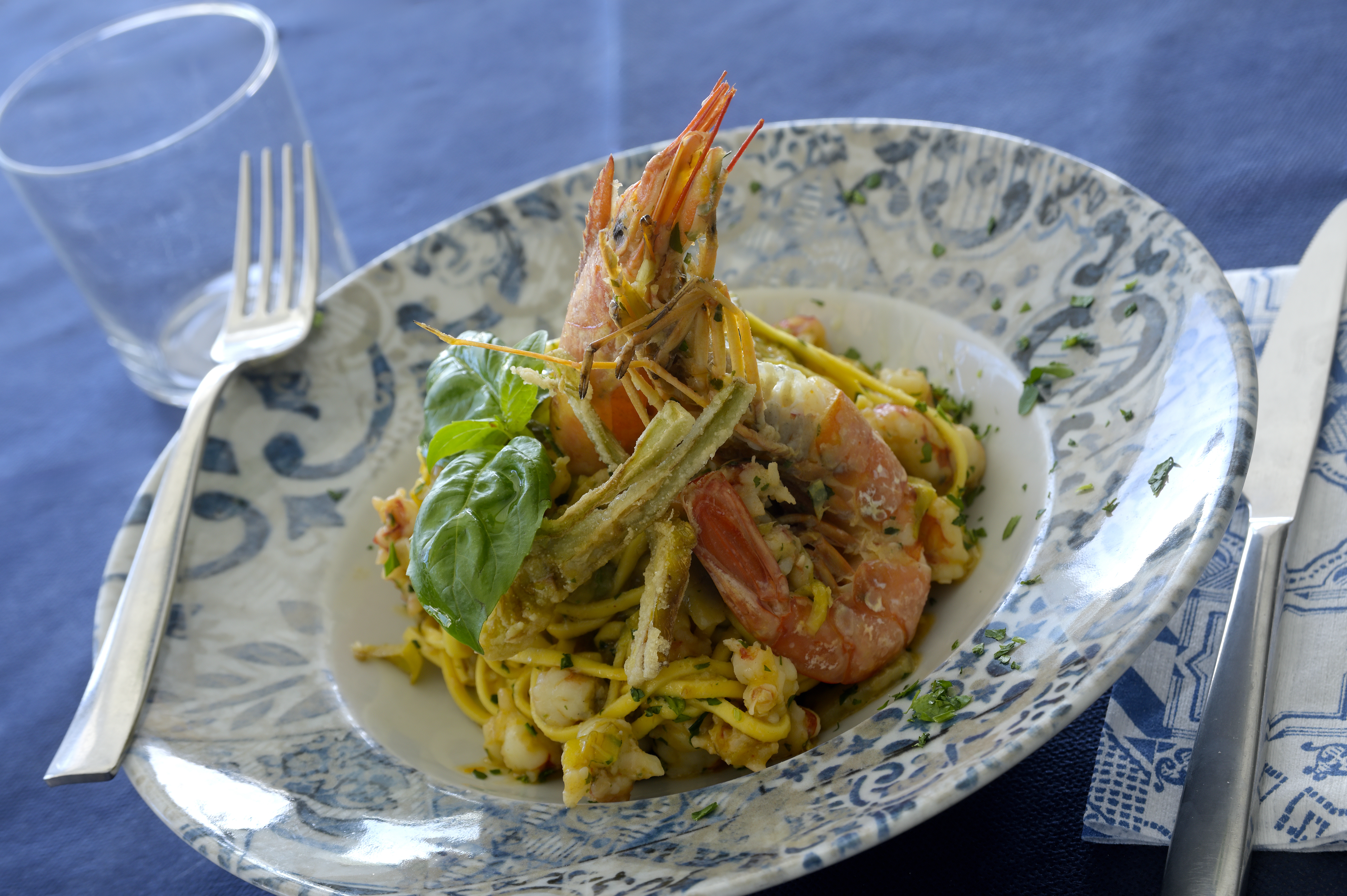 Taglierino con gamberi e carciofi